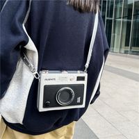 Unisex Small Pu Leather Camera Streetwear Square Lock Clasp Camera Bag main image 2