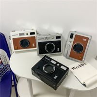 Unisex Small Pu Leather Camera Streetwear Square Lock Clasp Camera Bag main image 3