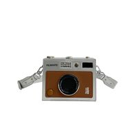 Unisex Small Pu Leather Camera Streetwear Square Lock Clasp Camera Bag sku image 4