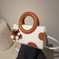 Women's Medium Pu Leather Color Block Classic Style Magnetic Buckle Shoulder Bag main image 1