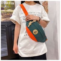 Unisex Classic Style Color Block Oxford Cloth Waist Bags main image 3