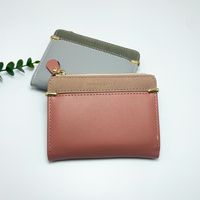 Frau Einfarbig Pu-Leder Reißverschluss Brieftaschen main image 4
