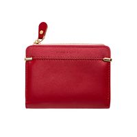 Frau Einfarbig Pu-Leder Reißverschluss Brieftaschen sku image 2