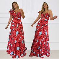 Women's Swing Dress Vacation Collarless Sleeveless Printing Maxi Long Dress Holiday Daily Beach main image video