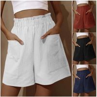 Women's Daily Simple Style Solid Color Knee Length Pleated Casual Pants Wide Leg Pants main image 1