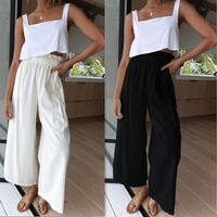 Women's Daily Simple Style Solid Color Full Length Casual Pants Wide Leg Pants main image 6