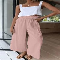 Women's Daily Simple Style Solid Color Full Length Casual Pants Wide Leg Pants main image 2
