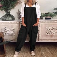 Women's Holiday Daily Simple Style Solid Color Full Length Casual Pants Overalls main image 5