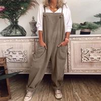 Women's Holiday Daily Simple Style Solid Color Full Length Casual Pants Overalls main image 4