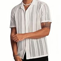 Men's Stripe Jacquard Blouse Men's Clothing main image 1