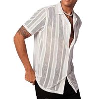 Men's Stripe Jacquard Blouse Men's Clothing main image 3