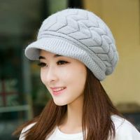 Women's Elegant Basic Simple Style Solid Color Curved Eaves Wool Cap Beret Hat main image 3