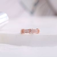 Wholesale Basic Lady Classic Style Geometric Copper Inlay Zircon Rings main image 3