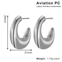 1 Pair Elegant Modern Style Classic Style Round Aviation Pc 14K Gold Plated Hoop Earrings sku image 2