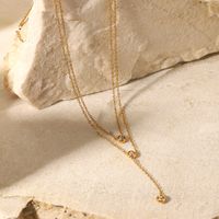 Simple Style Necklace Stainless Steel Titanium Steel Plating Gold Plated Pendant Necklace main image 6