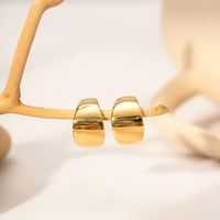 C Shape Plating Stainless Steel Gold Plated Earrings main image 6