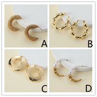 1 Pair Vintage Style Ethnic Style Letter Asymmetrical Alloy Ear Studs main image 2