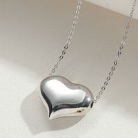 Copper 14K Gold Plated Simple Style Inlay Heart Shape Zircon Pendant Necklace sku image 3
