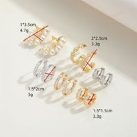 1 Pair Simple Style Flower Inlay Copper Zircon 14K Gold Plated Ear Studs main image 2
