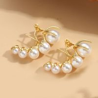 1 Pair Simple Style Flower Inlay Copper Zircon 14K Gold Plated Ear Studs sku image 3