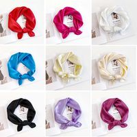 Women's Elegant Simple Style Solid Color Polyester Silk Scarf main image 6