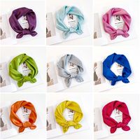 Women's Elegant Simple Style Solid Color Polyester Silk Scarf main image 5