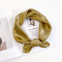 Women's Elegant Simple Style Solid Color Polyester Silk Scarf sku image 2