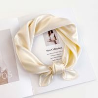 Women's Elegant Simple Style Solid Color Polyester Silk Scarf sku image 4