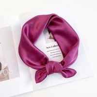Women's Elegant Simple Style Solid Color Polyester Silk Scarf sku image 7