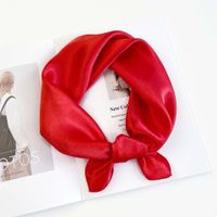 Women's Elegant Simple Style Solid Color Polyester Silk Scarf sku image 9
