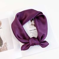 Women's Elegant Simple Style Solid Color Polyester Silk Scarf sku image 11