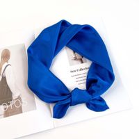 Women's Elegant Simple Style Solid Color Polyester Silk Scarf sku image 17