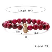 Natural Stone Ethnic Style Beaded Penguin Round Bracelets main image 2