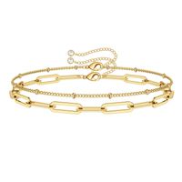 Copper Casual Classic Style Plating Paper Clip Bracelets sku image 1