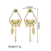 1 Pair Elegant Retro Sector Plating Steel 18K Gold Plated Drop Earrings main image 2