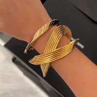 Casual Exaggerated Oversized Solid Color Gold Plated Silver Plated Copper Alloy Wholesale Bangle main image 9