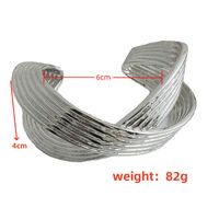 Casual Exaggerated Oversized Solid Color Gold Plated Silver Plated Copper Alloy Wholesale Bangle main image 2
