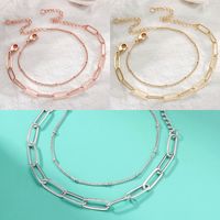 Copper Casual Classic Style Plating Paper Clip Bracelets main image 1