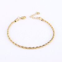 Casual Classic Style Solid Color 304 Stainless Steel 18K Gold Plated Bracelets In Bulk sku image 1