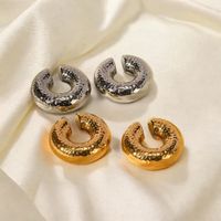 1 Paire Style Vintage Forme C Placage Acier Inoxydable Plaqué Or 14k Clips D'oreille main image 1