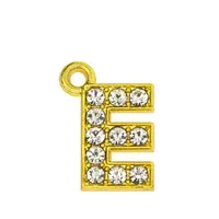 1 Pièce 10*14.3mm Trou 2~2.9mm Alliage Strass Lettre Brillant Pendentif sku image 5