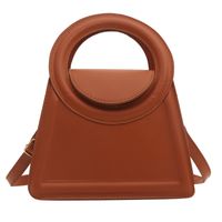 Women's Medium Pu Leather Solid Color Classic Style Flip Cover Crossbody Bag sku image 3