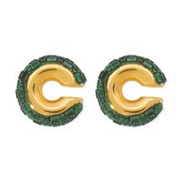 1 Pair Casual Simple Style Geometric CCB Rhinestones Ear Cuffs sku image 3