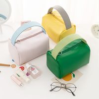 Casual Solid Color Pu Leather Storage Bag Makeup Bags main image 4