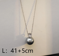 Einfacher Stil Klassischer Stil Pendeln Ball Süßwasserperle Kupfer Überzug Frau Halskette Mit Anhänger main image 2