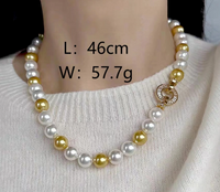 Einfacher Stil Klassischer Stil Runden Ball Künstliche Perle Kupfer Frau Halskette main image 2