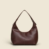 Women's Medium Pu Leather Color Block Streetwear Dumpling Shape Zipper Shoulder Bag sku image 8