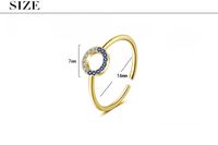 Wholesale Simple Style Classic Style Solid Color Copper Inlay Zircon Rings main image 3