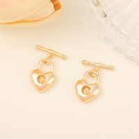 1 Piece 22*15mm Copper 18K Gold Plated Heart Shape Polished Jewelry Buckle main image 3