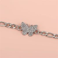 Elegant Vintage Style Simple Style Butterfly Silver Plated Zircon Alloy Wholesale Anklet main image 4